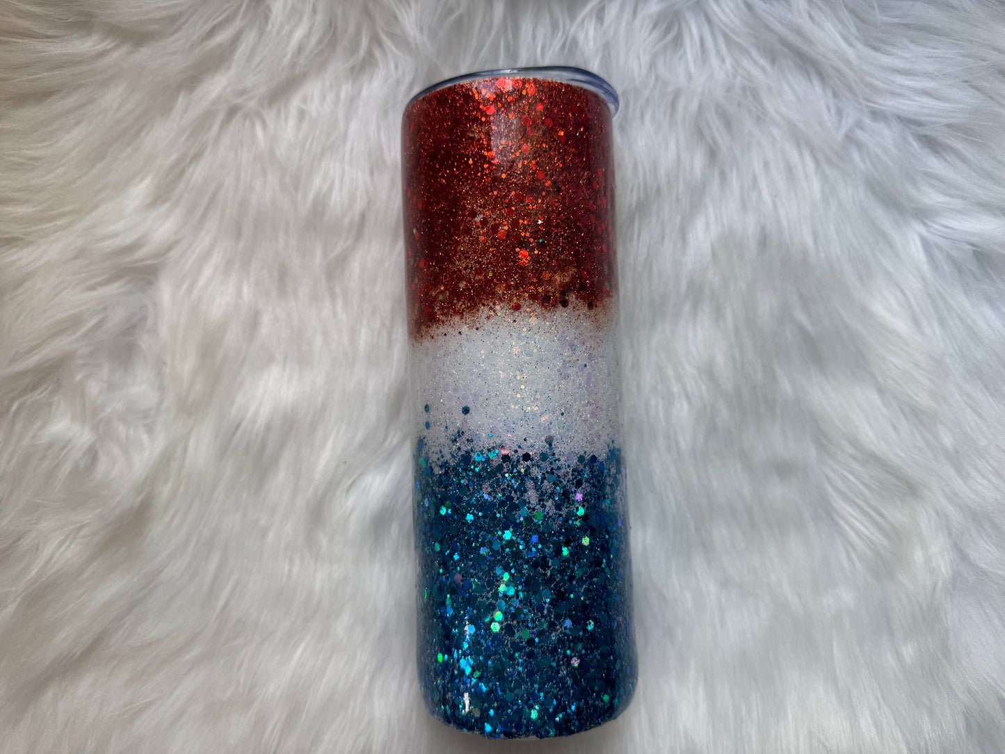 USA GLITTER 12OZ TUMBLER