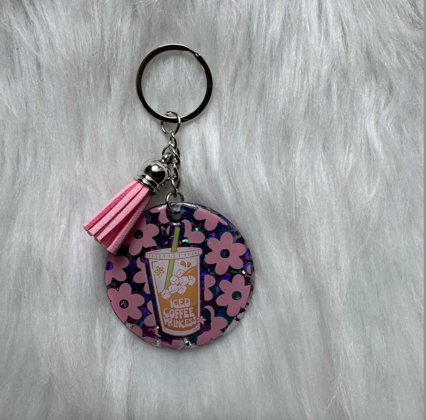 ICED COFFEE PRINCESS KEYCHAIN