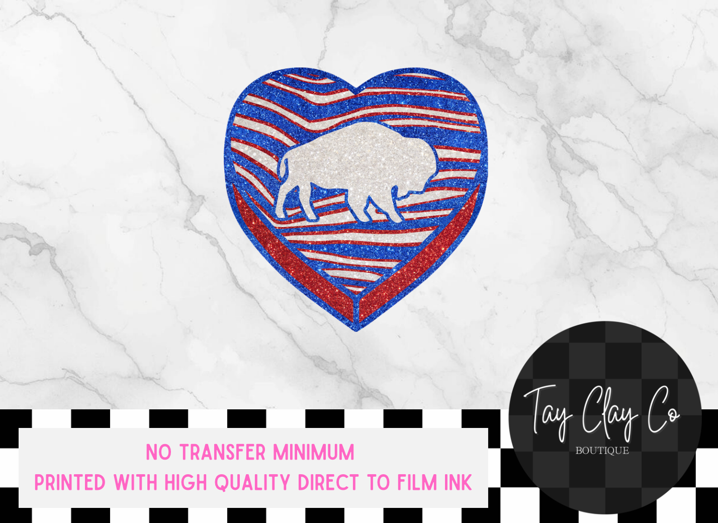 BUFFALO FOOTBALL HEART DTF