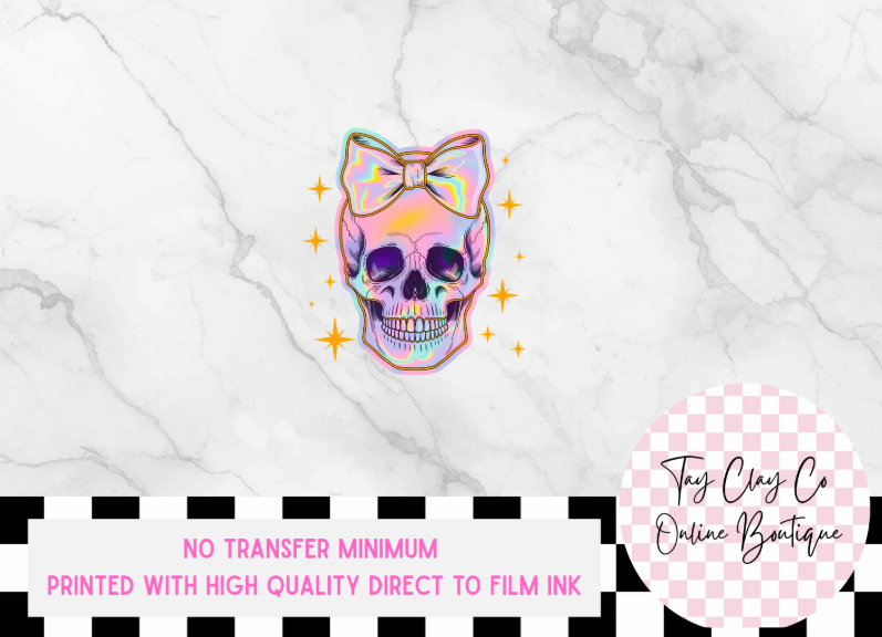 FLUORESCENT SKULLY DTF