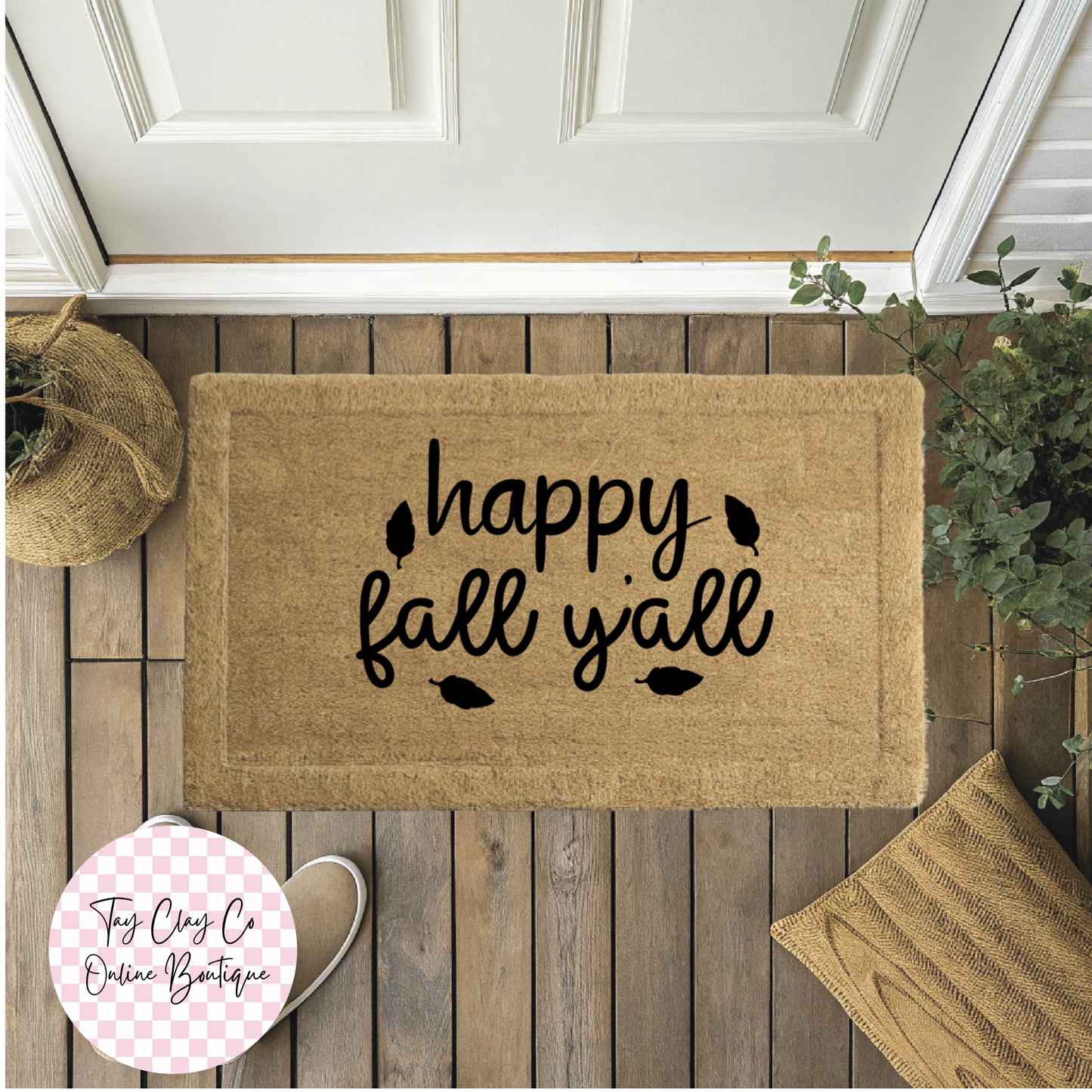 HAPPY FALL Y'ALL DOORMAT