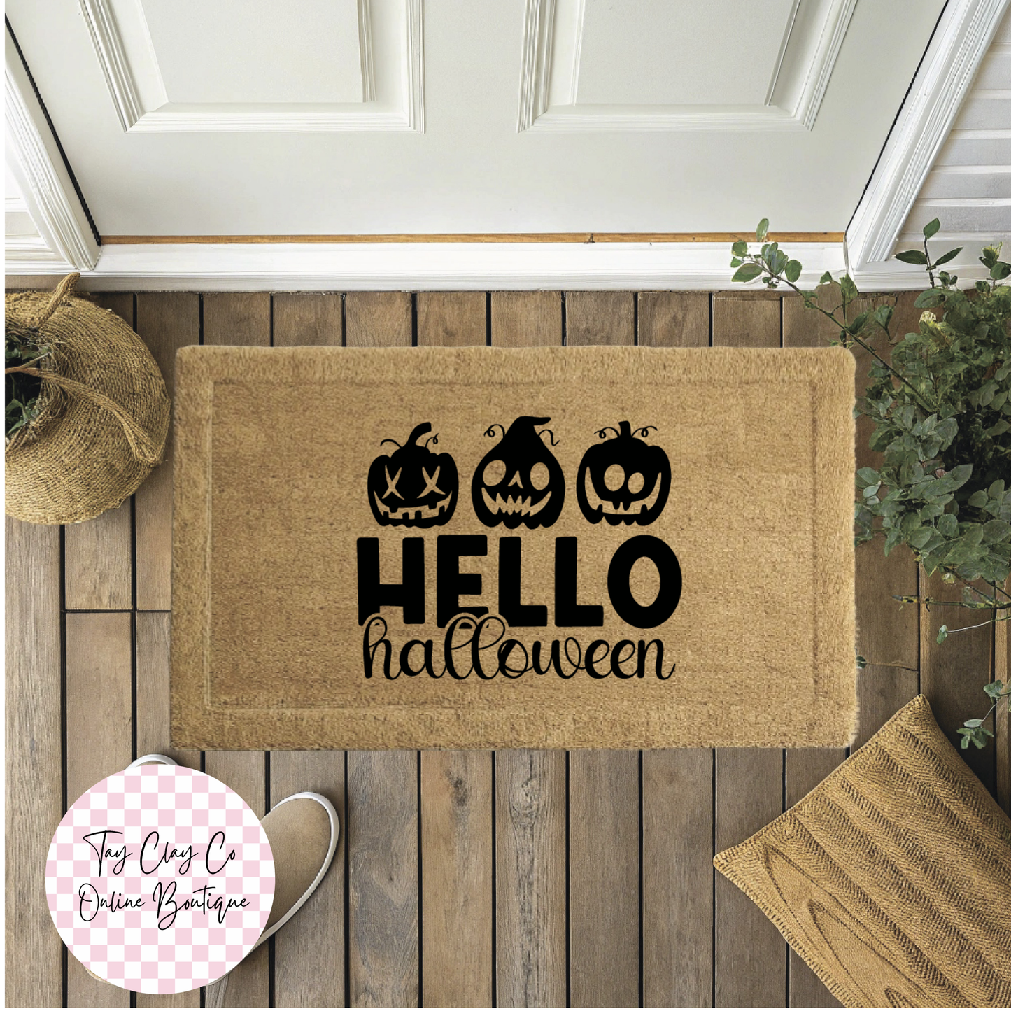 HELLO HALLOWEEN DOORMAT