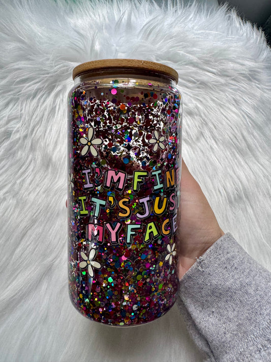 ITS FINE, JUST MY FACE SNOWGLOBE 12OZ