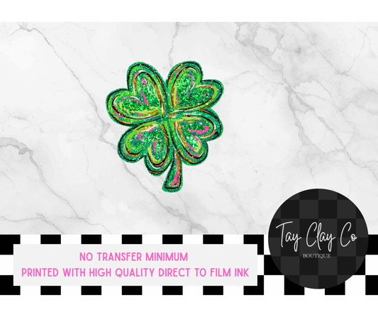 GLITTER CLOVER DTF