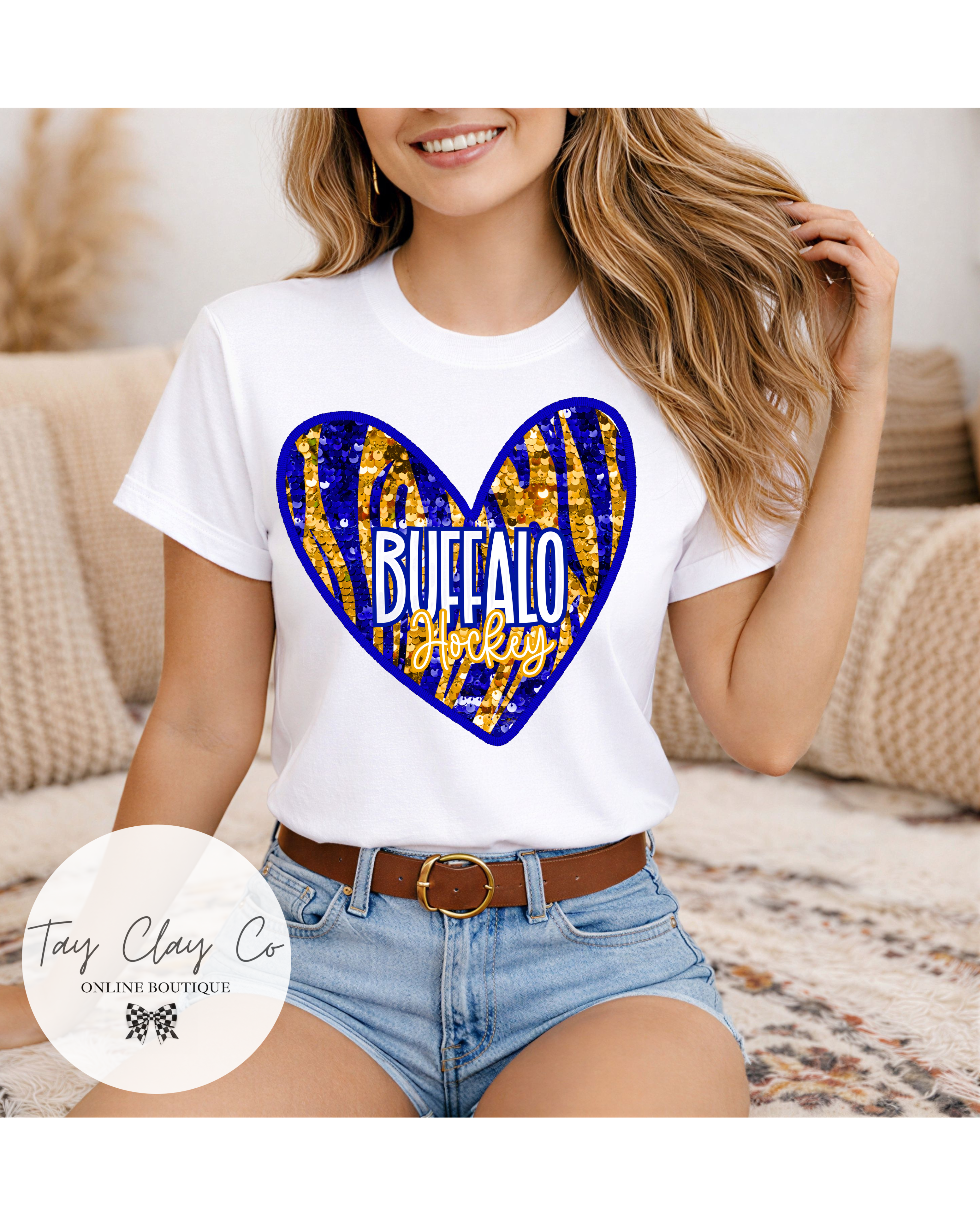 BUFF SEQUIN HEART
