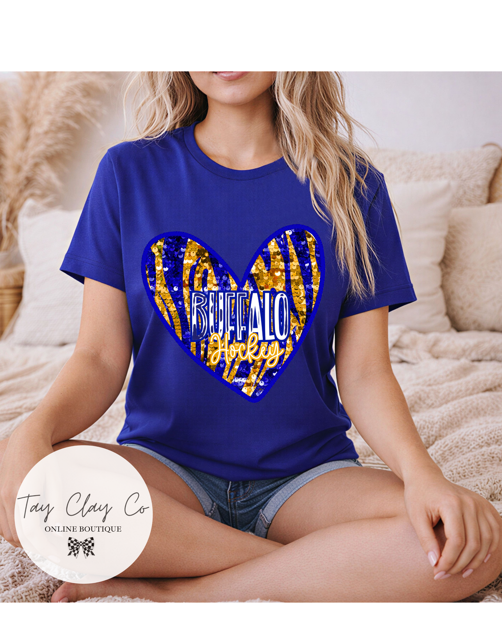 BUFF SEQUIN HEART