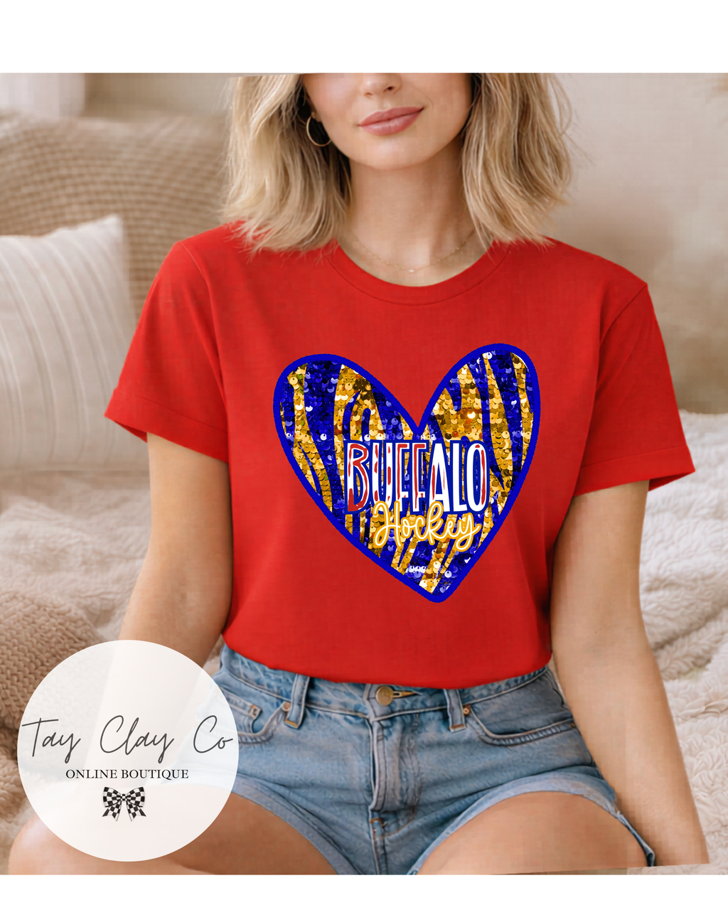 BUFF SEQUIN HEART