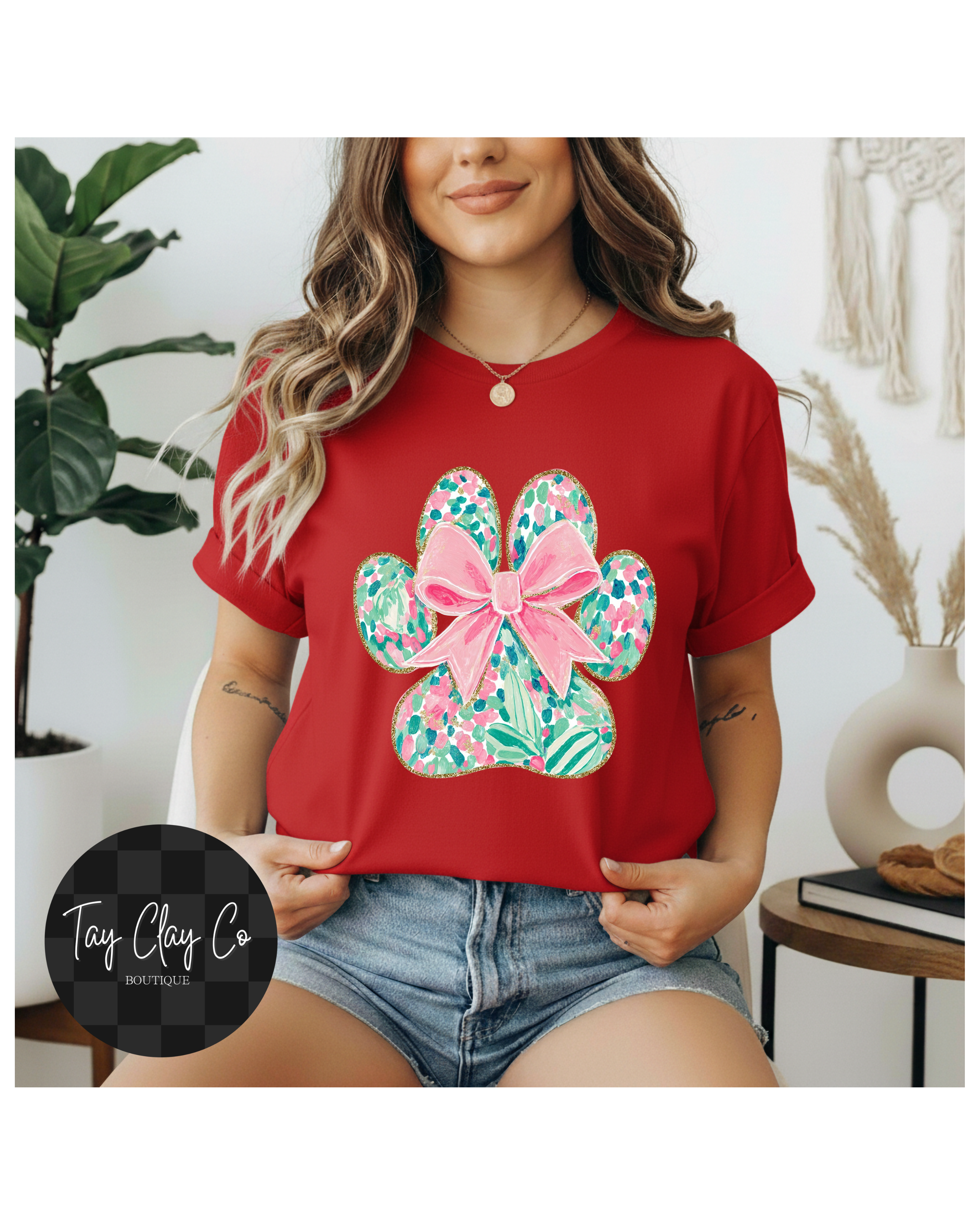FLORAL DOG PRINT