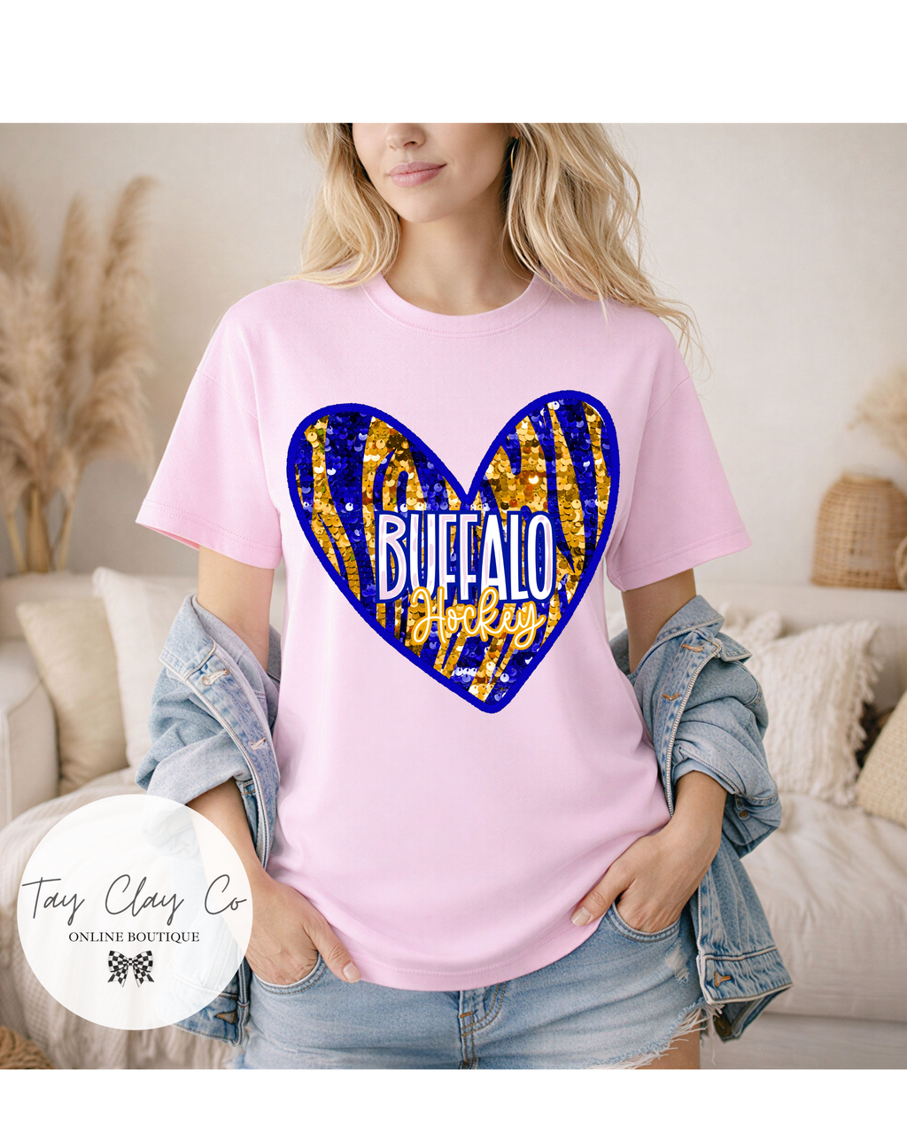 BUFF SEQUIN HEART