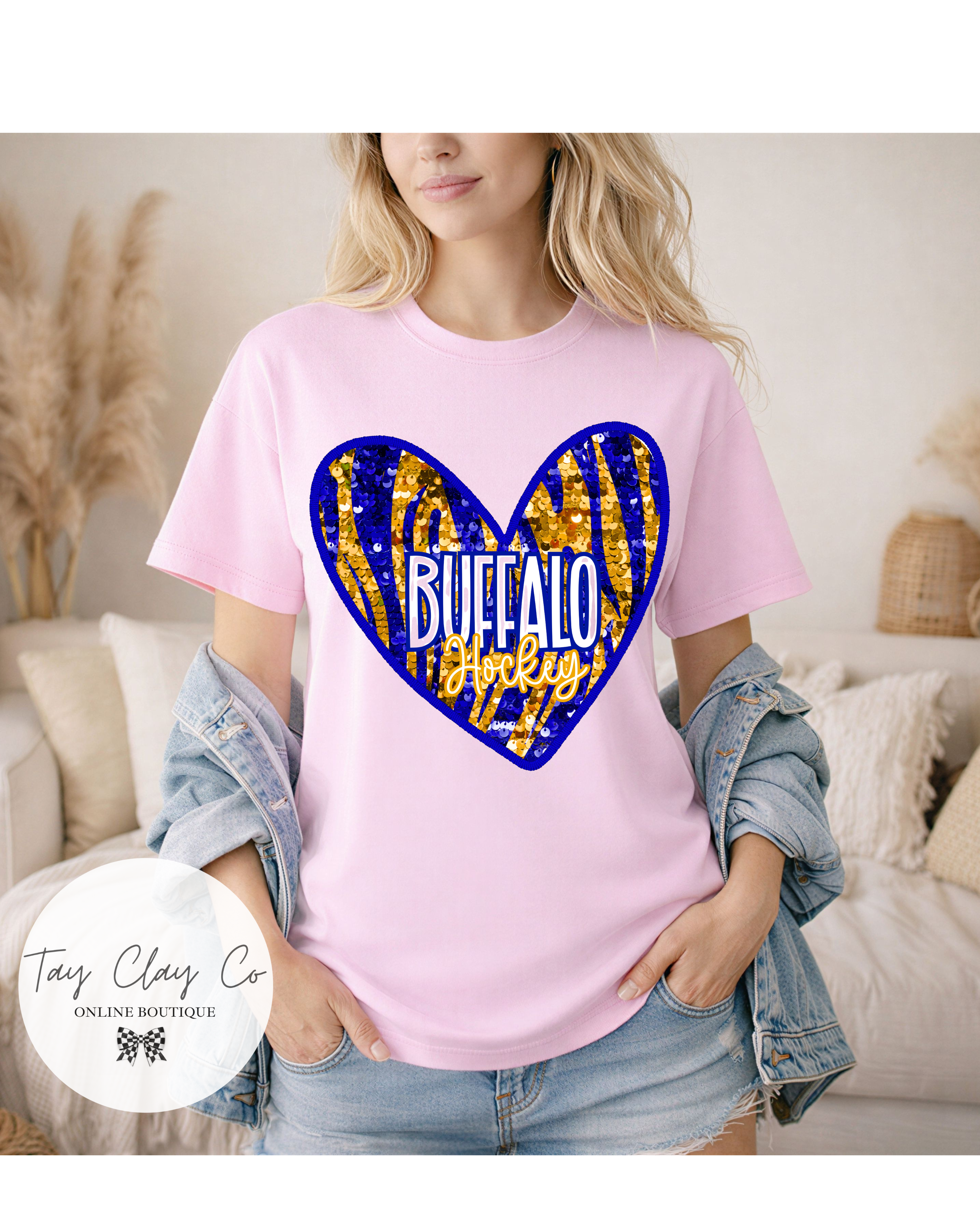 BUFF SEQUIN HEART