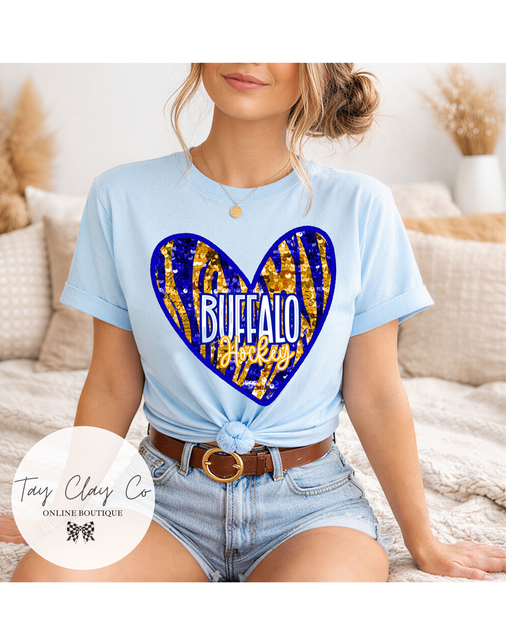 BUFF SEQUIN HEART