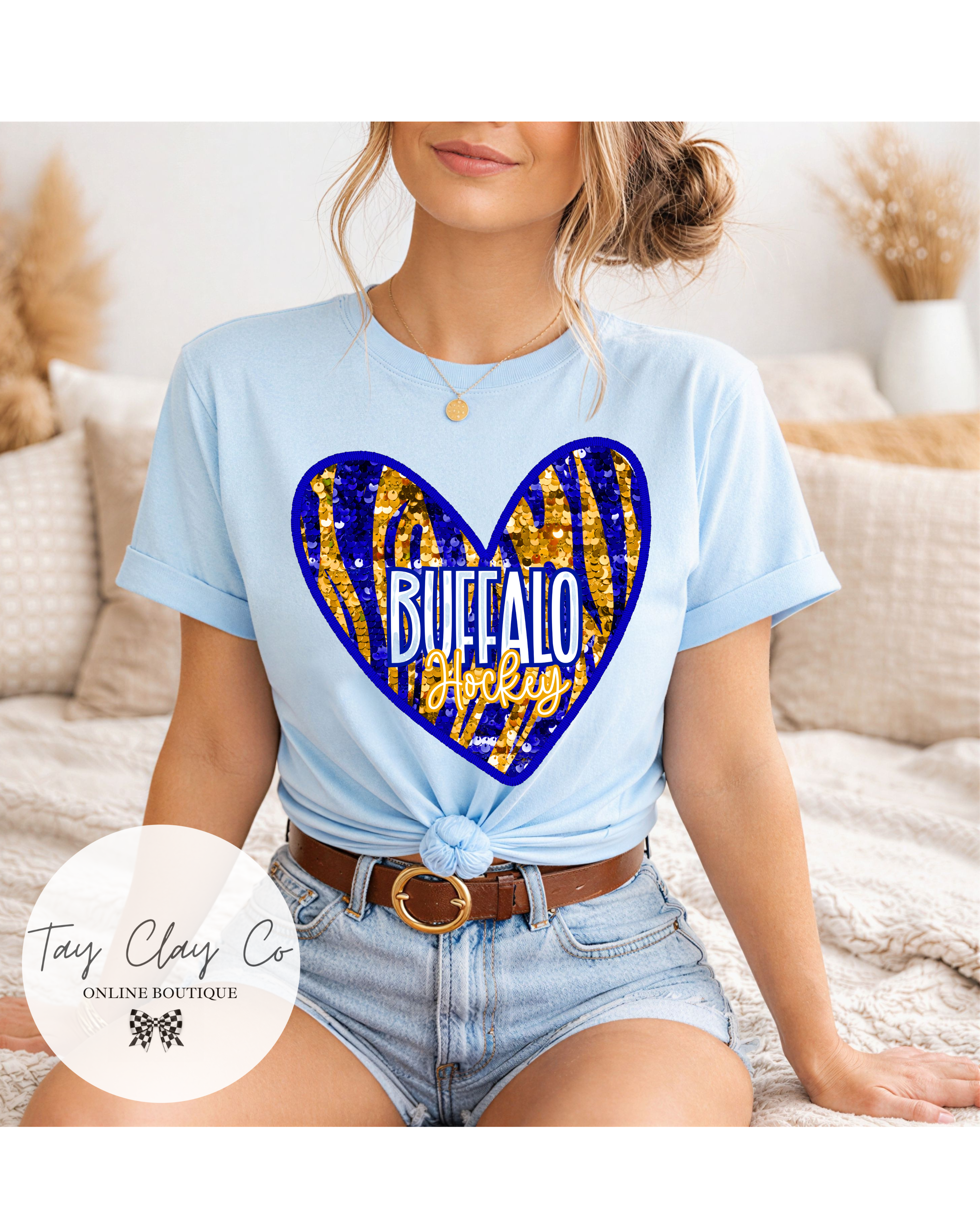 BUFF SEQUIN HEART