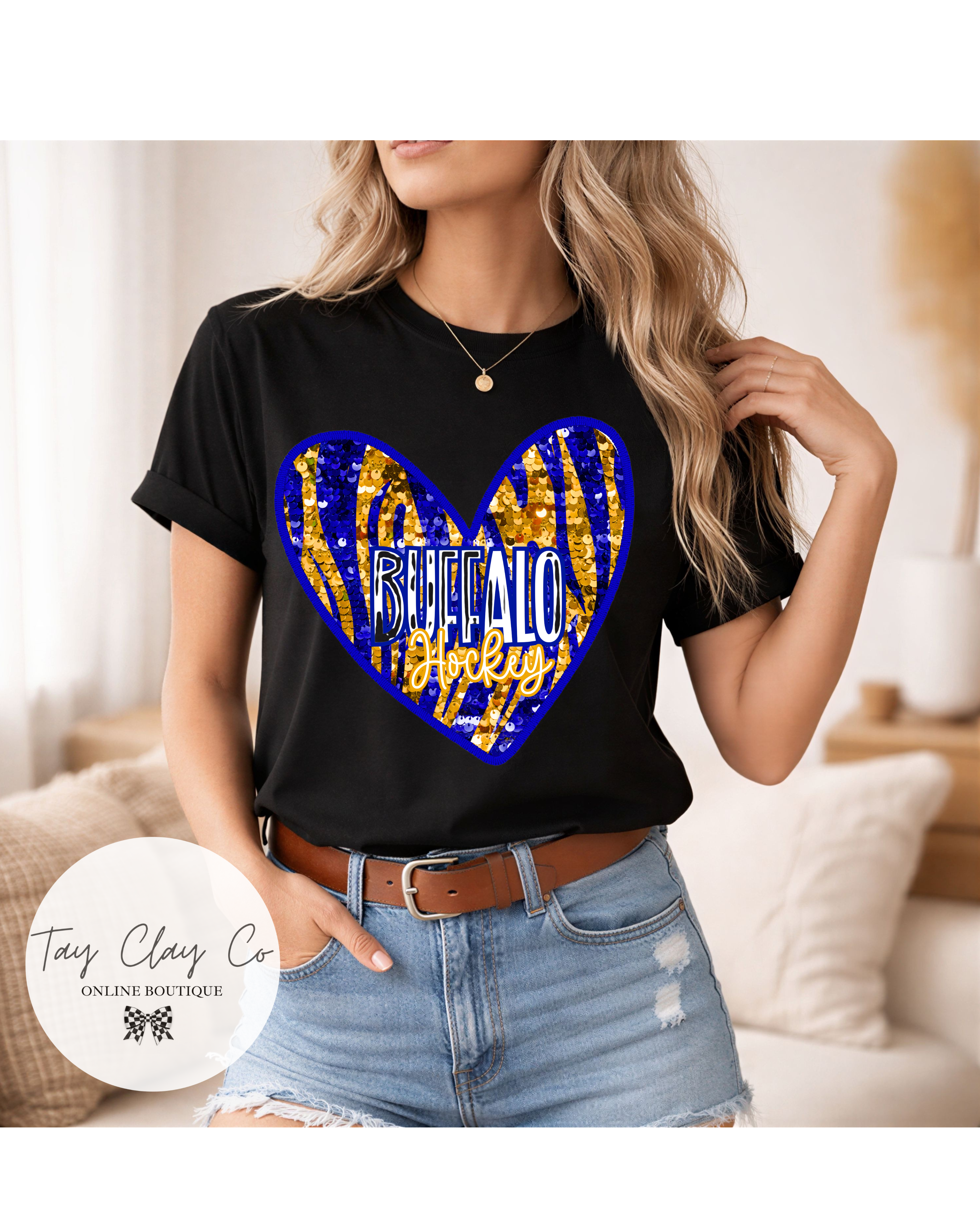 BUFF SEQUIN HEART