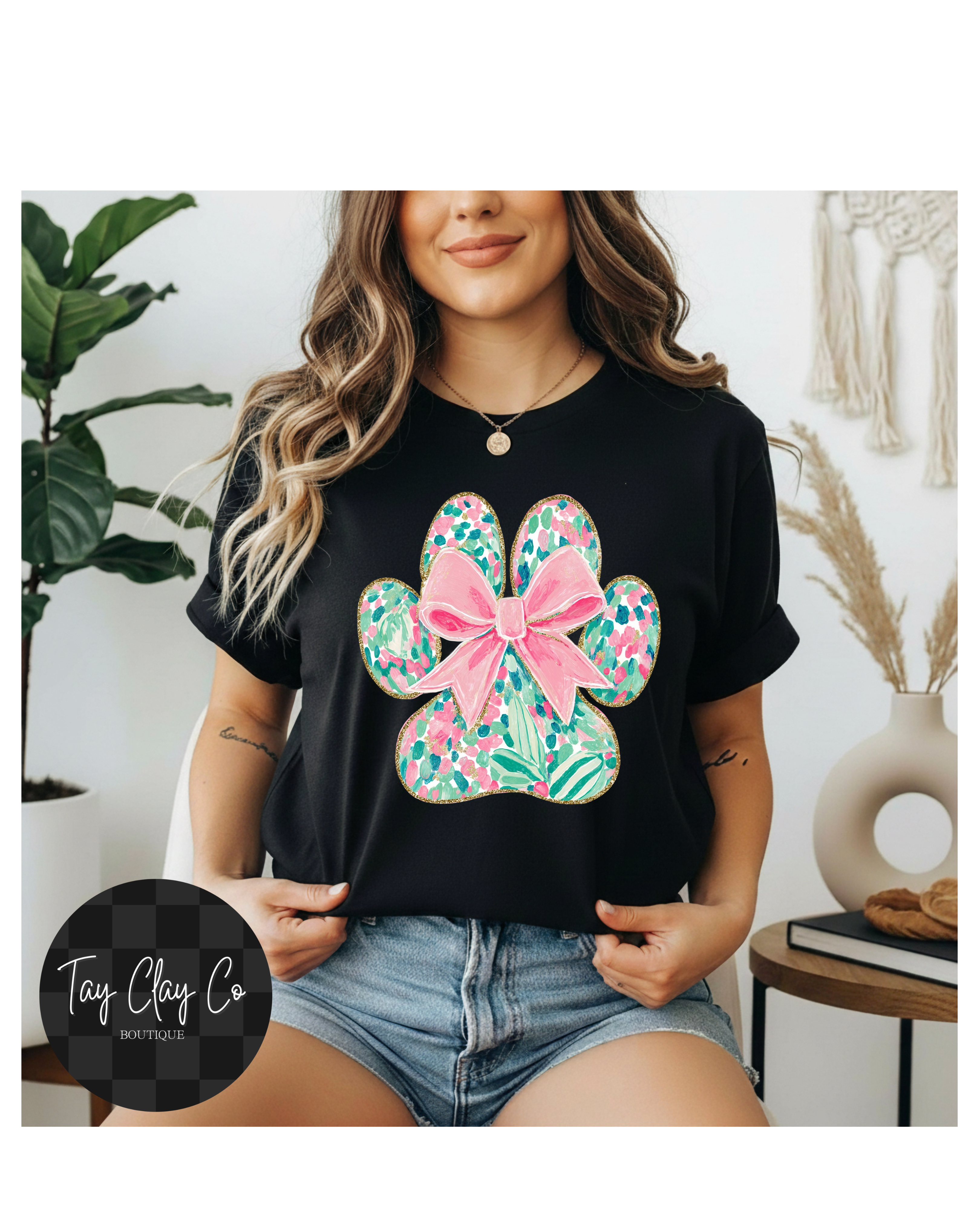 FLORAL DOG PRINT