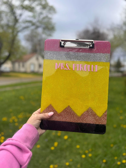 CUSTOM GLITTER CLIP BOARD