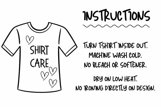 SHIRT CARE 4X6 LABEL