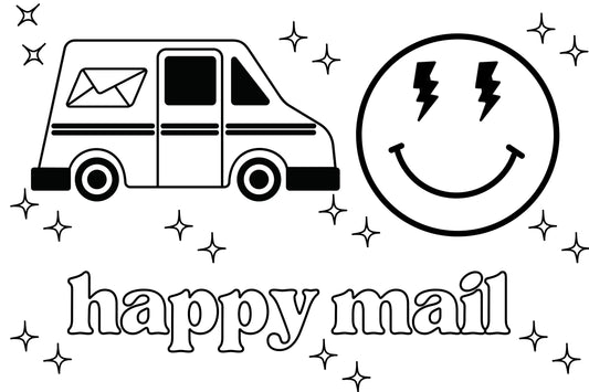 HAPPY MAIL PICK UP 4X6 LABEL