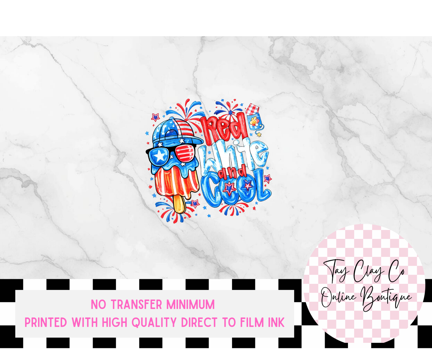 RED WHITE & CUTE DTF