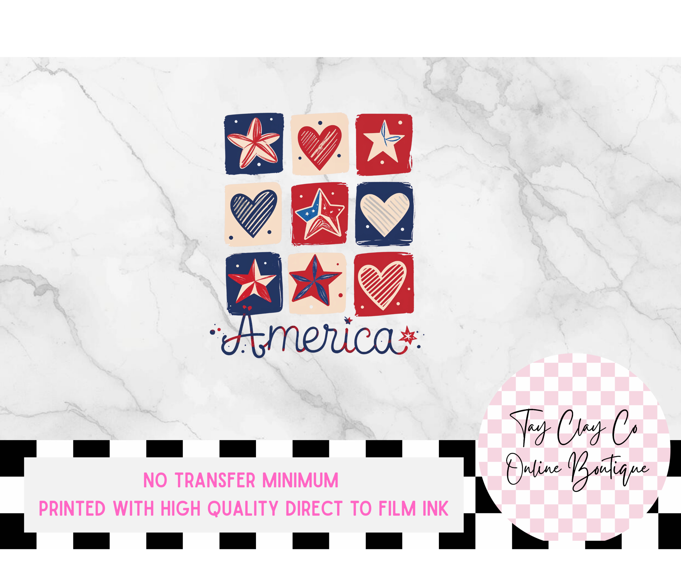 AMERICA HEART DTF