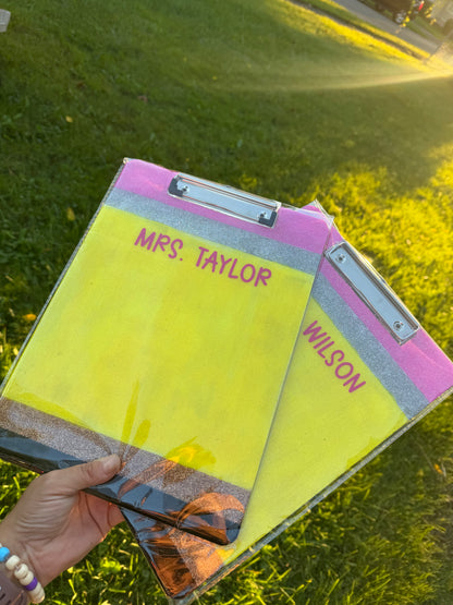 CUSTOM GLITTER CLIP BOARD