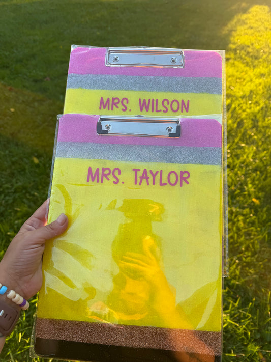 CUSTOM GLITTER CLIP BOARD