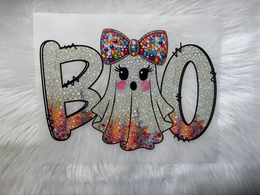 GLITTER BOO GHOST RTS DTF