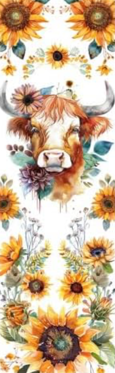 COW/ SUNFLOWER UV DTF PEN WRAP
