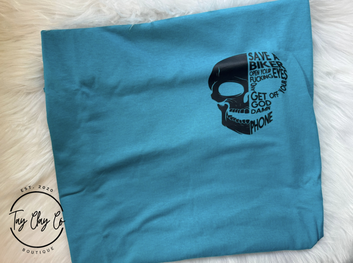 SAVE A BIKER RTS- BLUE LG