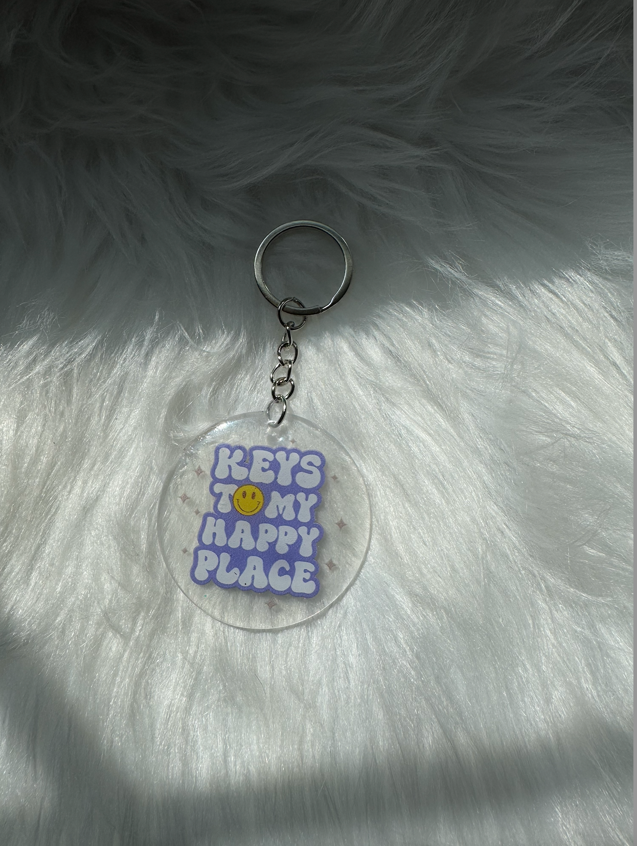 KEYS TO MY HAPPY PLACE KEYCHAIN