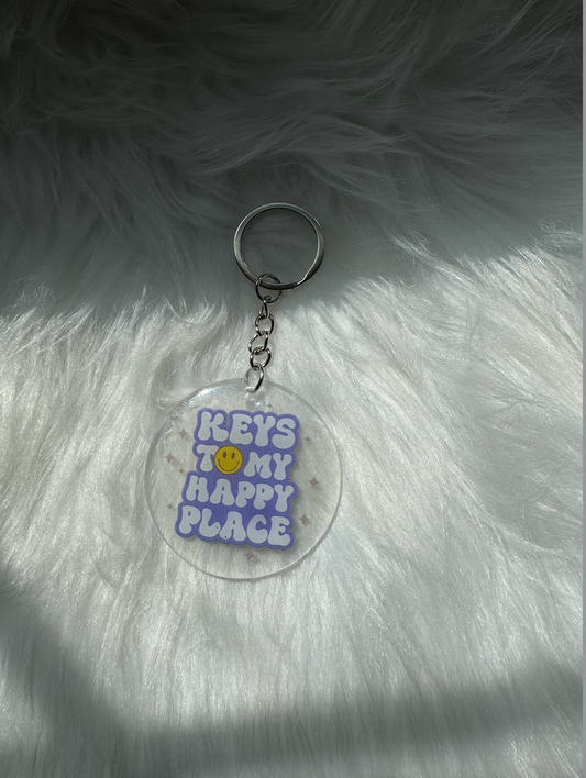 KEYS TO MY HAPPY PLACE KEYCHAIN