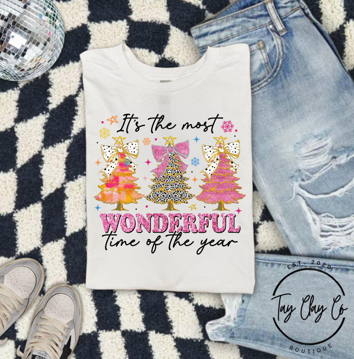 ITS THE MOST WONDERFUL TIME- PINK TREES