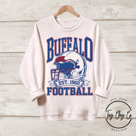 BUFFALO FOOTBALL NEW VINTAGE SWEATSHIRT