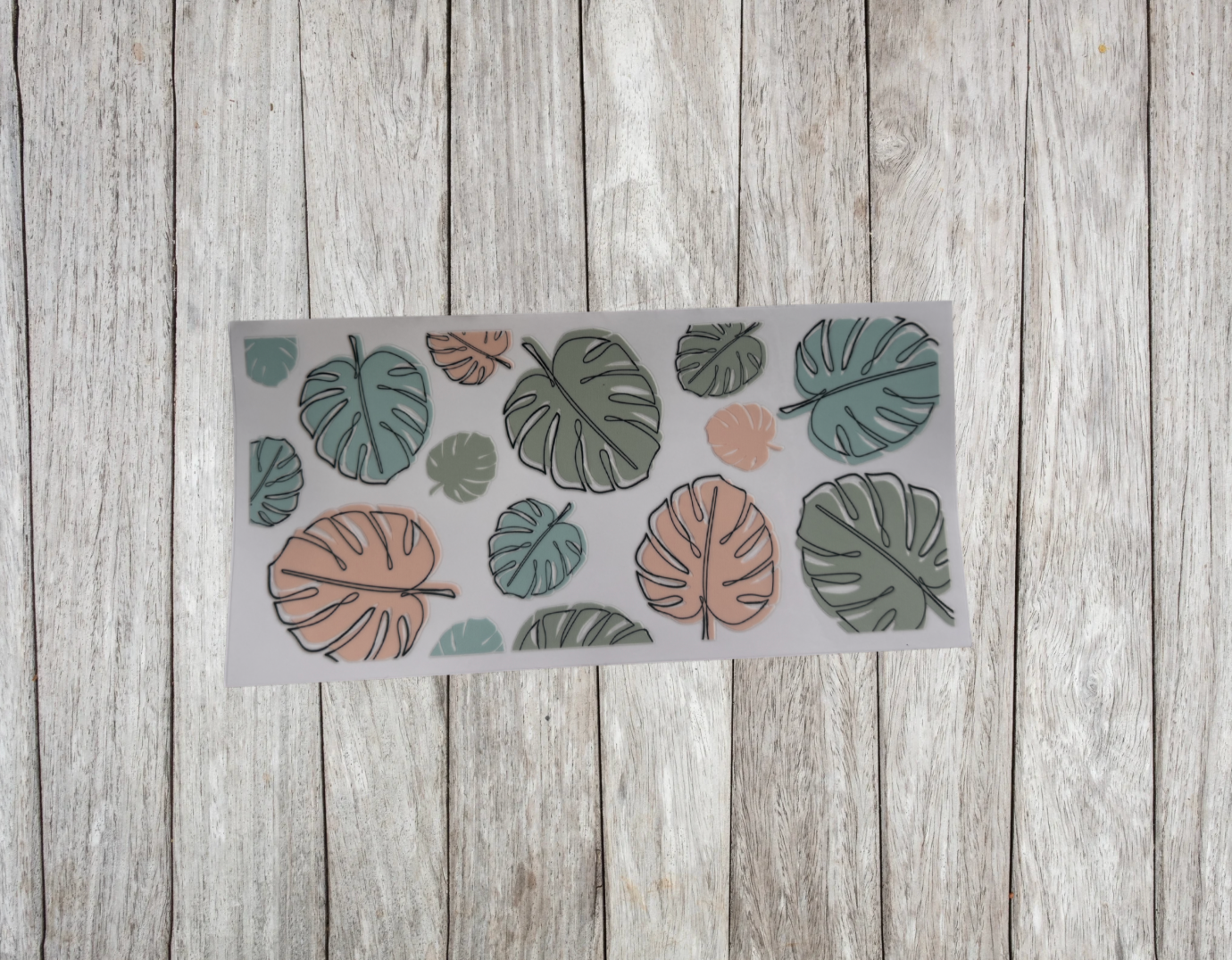BOHO LEAVES 16OZ UV DTF WRAP