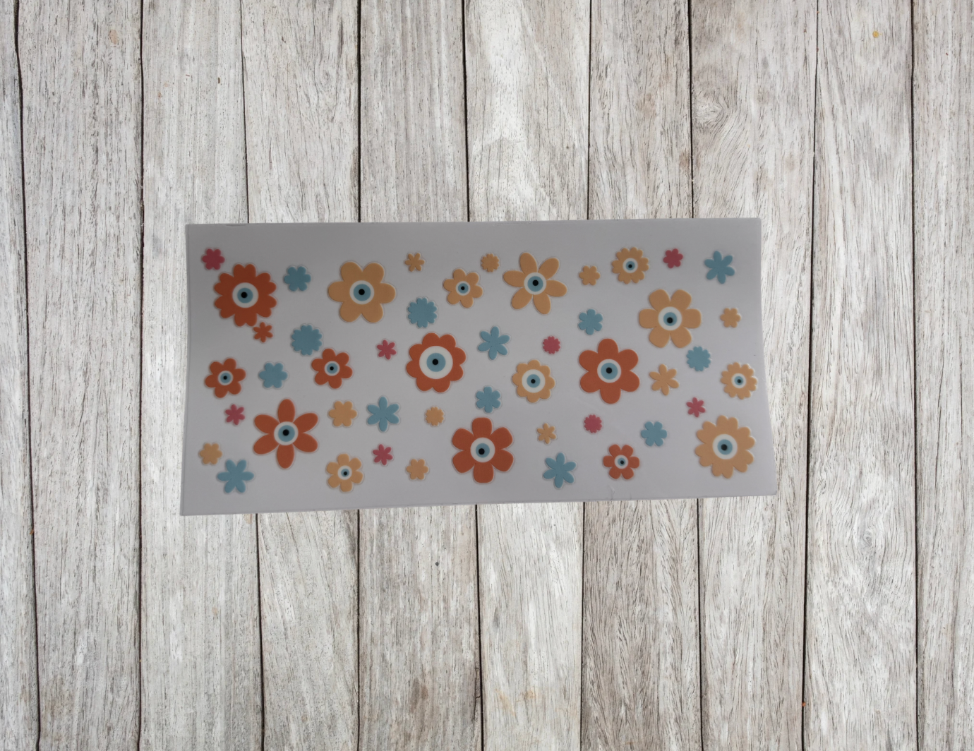RETRO FLOWERS 16OZ UV DTF WRAP