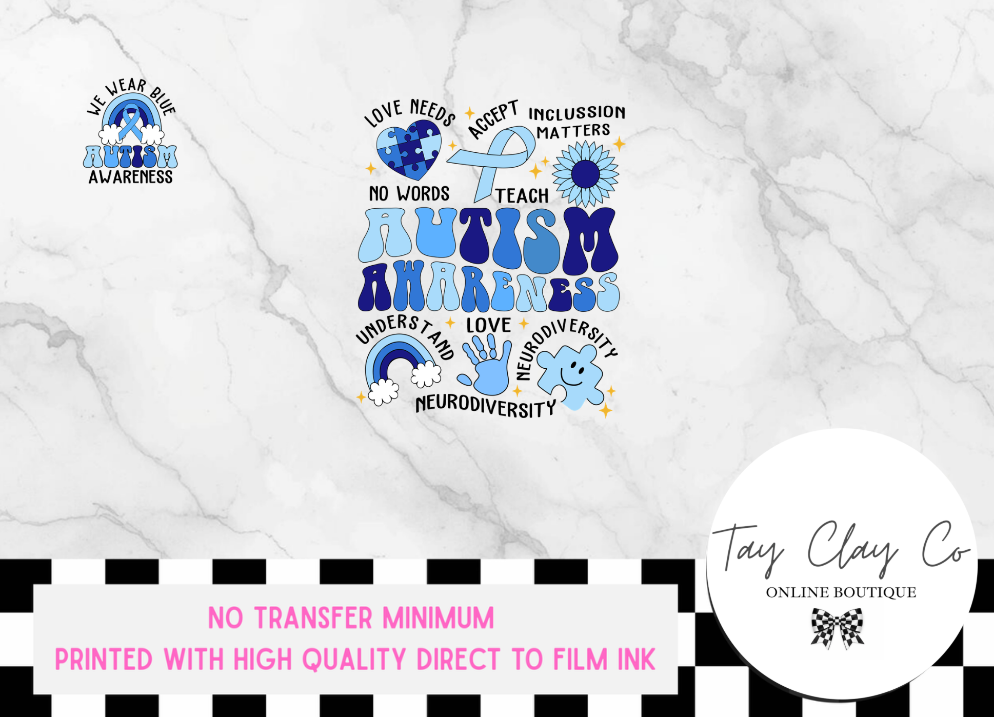 AUTISM W/ FREE POCKET DTF