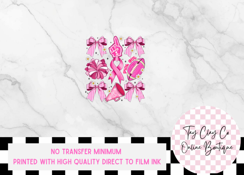 PINK RIBBON BOW COUGETTE DTF