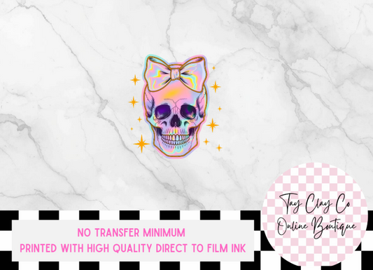 FLUORESCENT SKULLY DTF