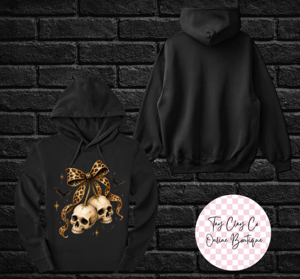 LEOPARD PRINT SKULLIES HOODIE