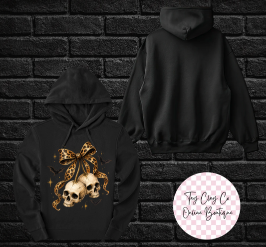 LEOPARD PRINT SKULLIES HOODIE