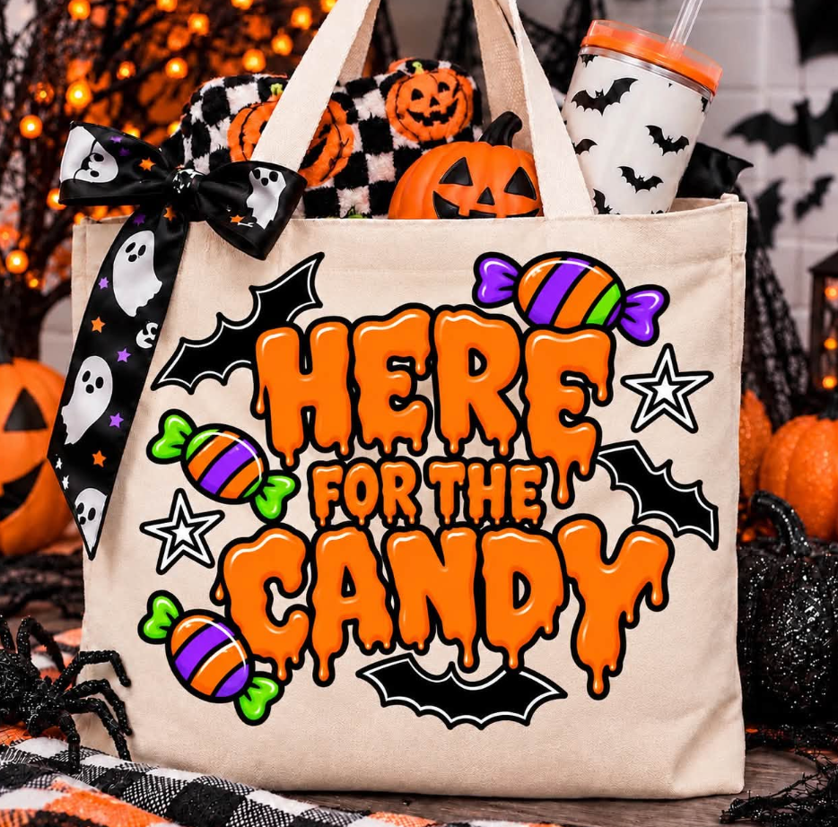 HERE FOR THE CANDY CANVAS BAG