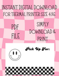 RETRO PICK UP 4X6 LABEL DIGITAL