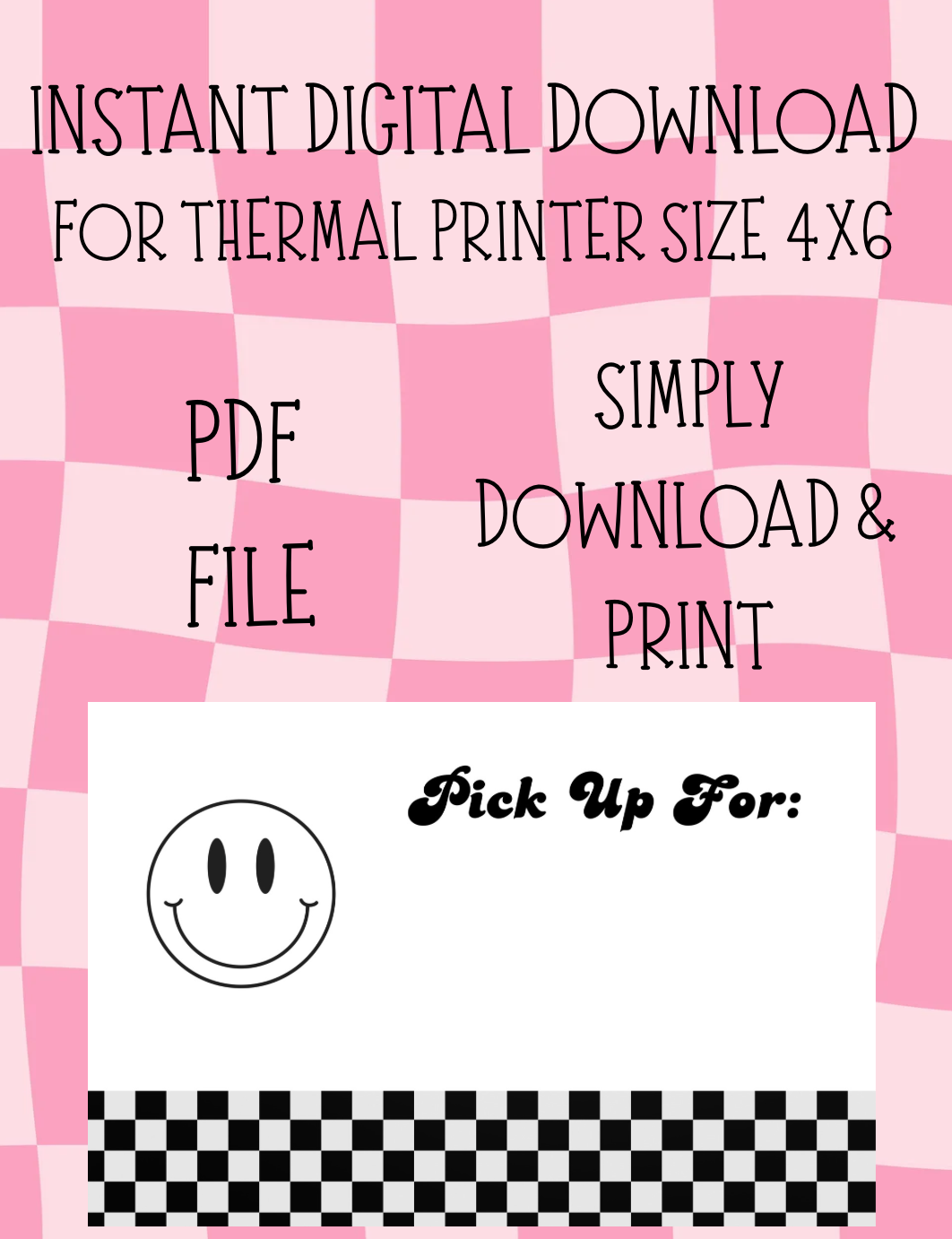 RETRO PICK UP 4X6 LABEL DIGITAL