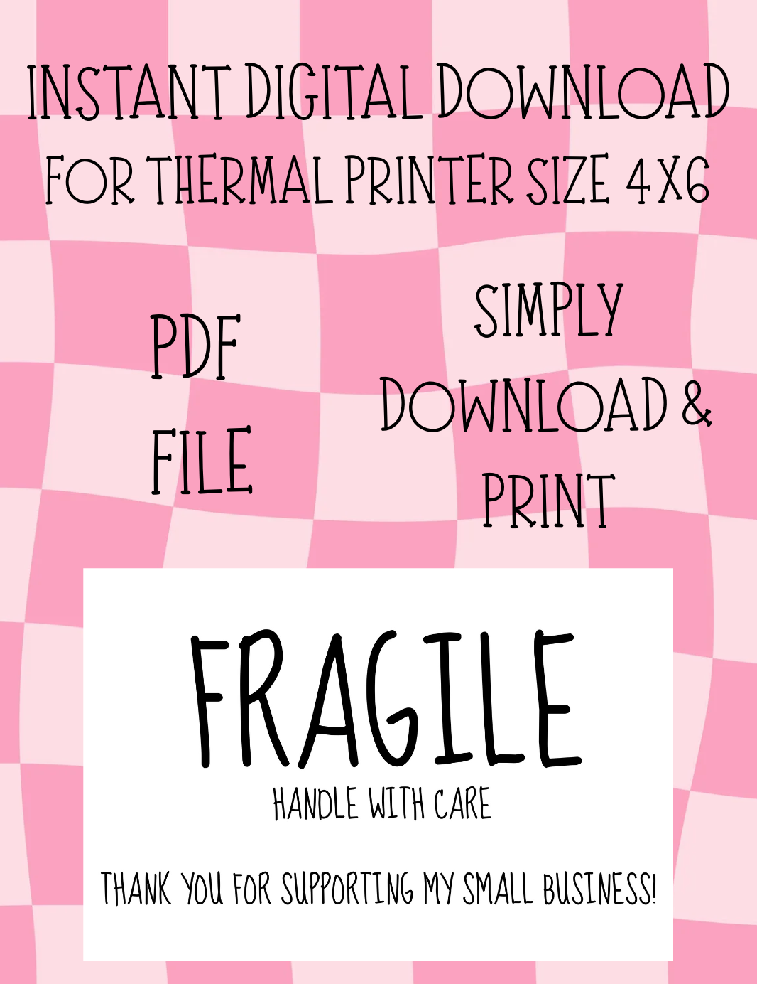 FRAGILE 4X6 LABEL DIGITAL