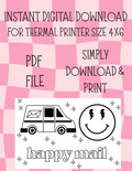 HAPPY MAIL PICK UP 4X6 LABEL DIGITAL
