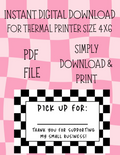 PICK UP 4X6 LABEL DIGITAL