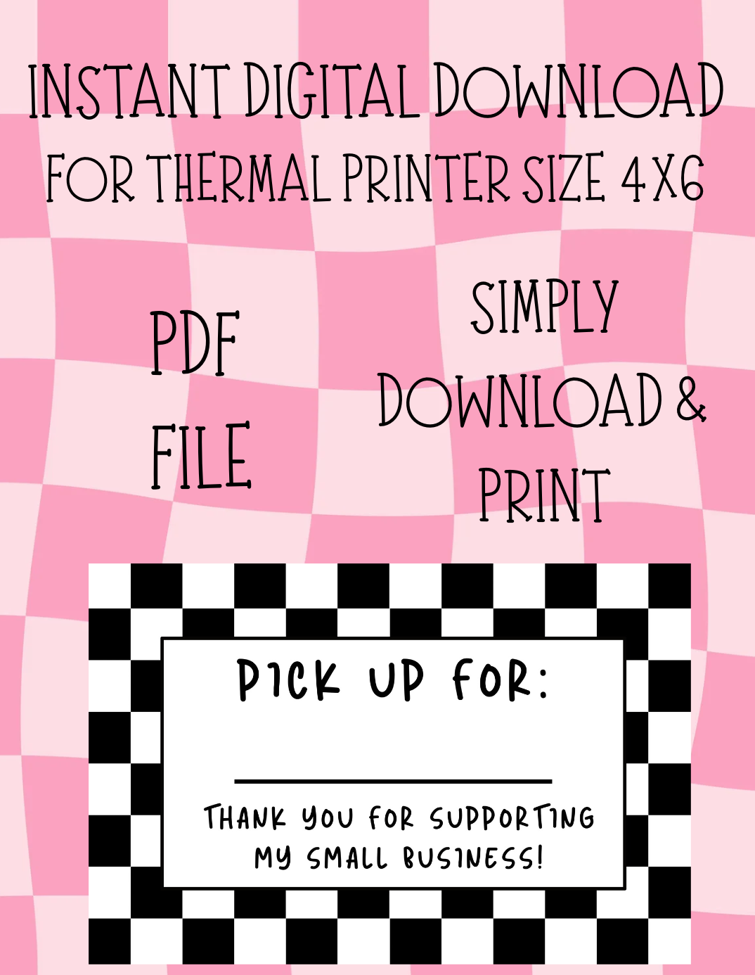 PICK UP 4X6 LABEL DIGITAL