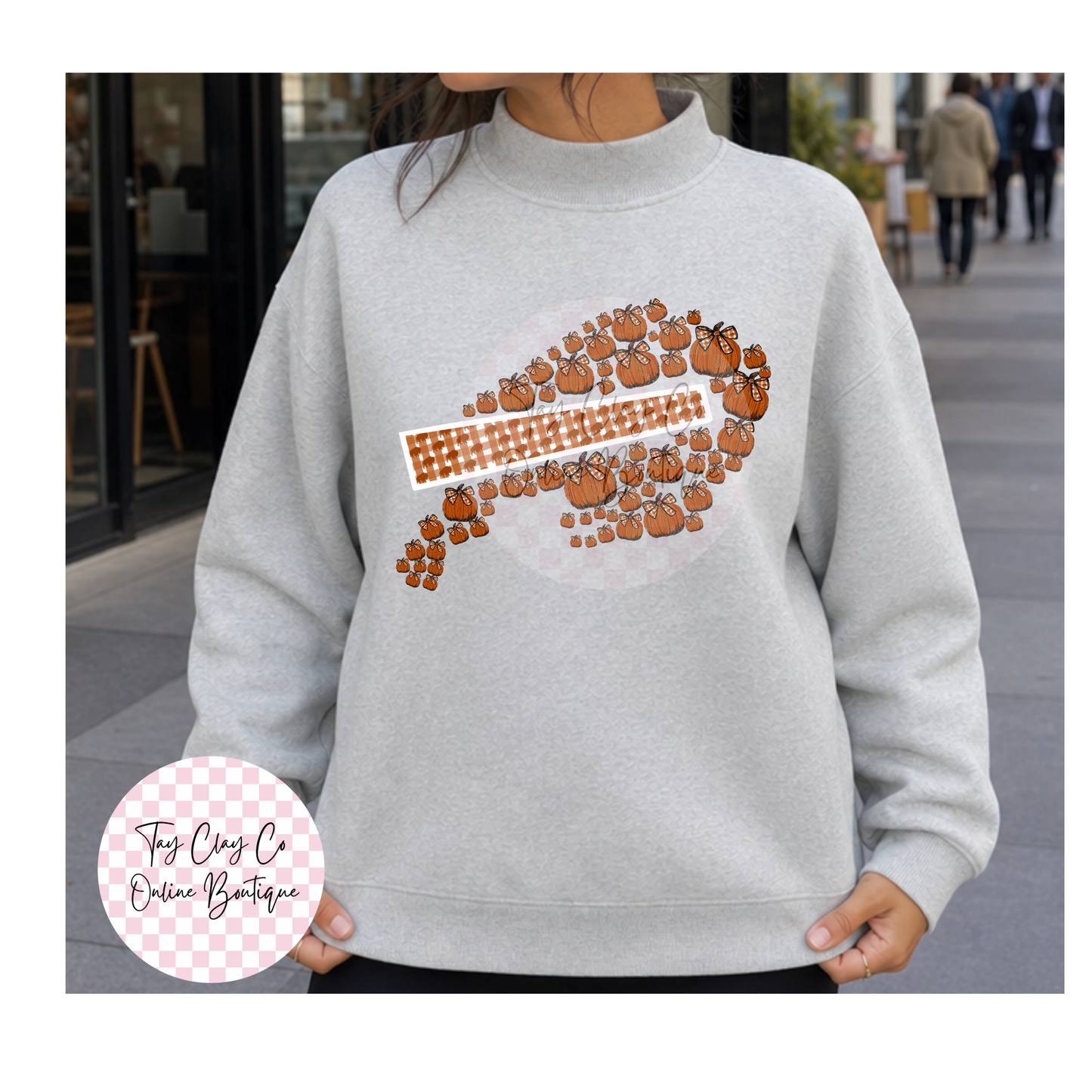 BUFF PUMPKIN MOCKNECK SWEATSHIRT