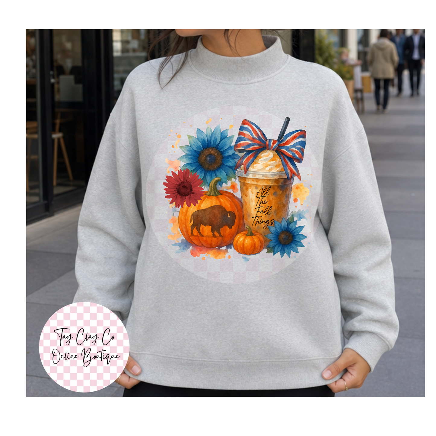 FALL THINGS MOCKNECK SWEATSHIRT