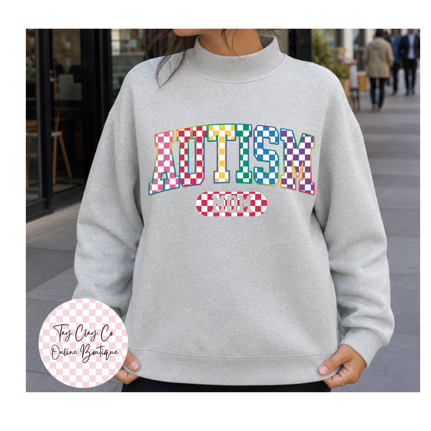 AUTISM MOM MOCKNECK SWEATSHIRT