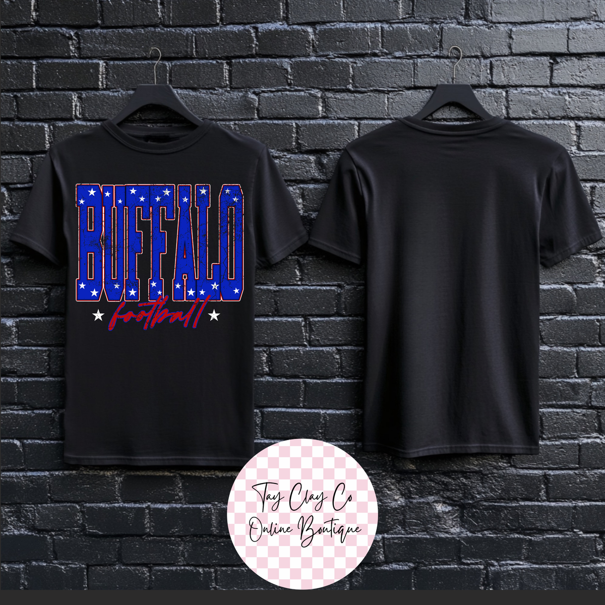 BUFFALO FOOTBALL DISTRESSED